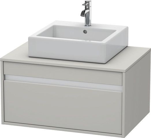 Duravit Ketho Konsolenwaschtischunterbau wandhängend Betongrau Matt 800x550x426 mm - KT669400707