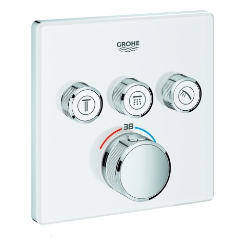 GROHE THM Grohtherm SmartControl 29157 eckig FMS 3 Absperrventile moon white, 29157LS0