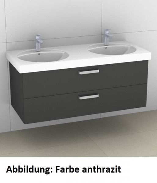 Artiqua 413 Waschtischunterschrank für Preciosa 133200, 133220 Quarzgrau Hochglanz Select, 413-WU2L-