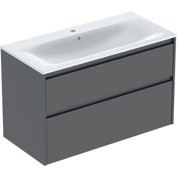 Geberit Renova Plan Set Möbelwaschtisch schmaler Rand, mit Unterschrank, zwei, 504041JK1