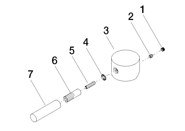 Dornbracht Griff Ersatzteile 90206204000 140 x 90 x 95 mm Platin gebürstet