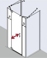 Preview: Kermi Pendeltür Filia XP Preview: Kermi Pendeltür Filia XP 1GR 1300x2000, silber hochglanz, ESG klar, FX1GR13020VAK