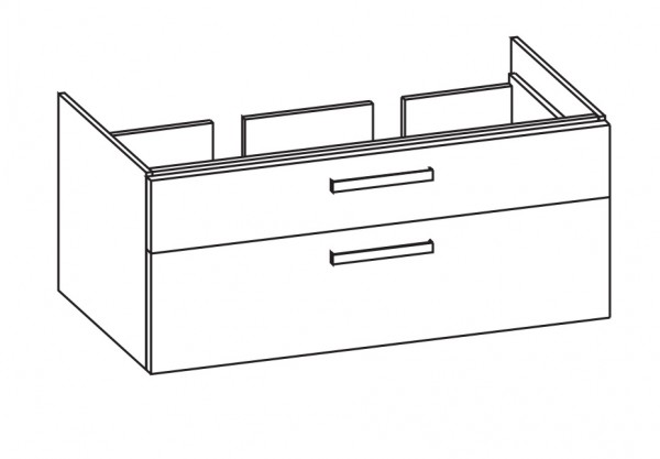 Artiqua 413 Waschtischunterschrank für iCon 124120 Stahlgrau, 413-WU2L-3-K05-7142-88
