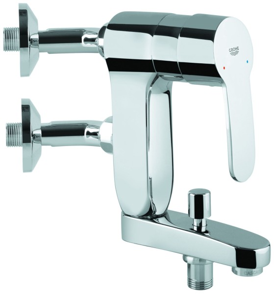 Grohe Einhebel-Wannenbatterie Eurostyle C Vertica, 23302 Anschlusswinkel 45 Grad chrom