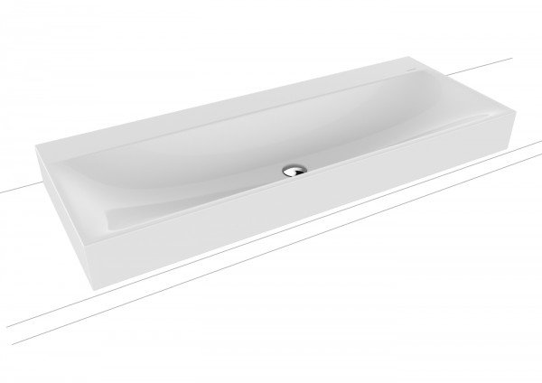 Kaldewei Aufsatzwaschtisch SILENIO Mod.3049-D, 1200x460, alpin. matt,PEFF,AD,m. 2x3HL