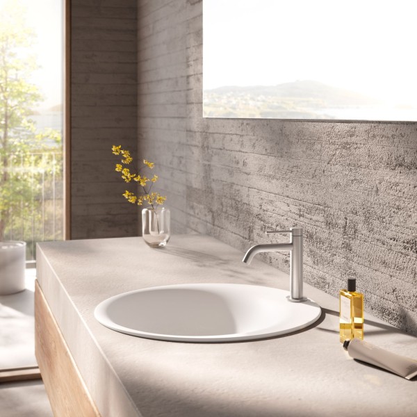 Herzbach DEEP iX Waschtischmischer Slim S-Size ohne Ablauf Edelstahl, 18.023220.1.09