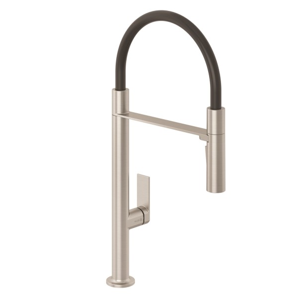 KLUDI-QORD Spültisch-Einhandmischer flexibler abnehmbar Auslauf Stainless Brushed Nickel