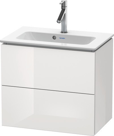 Duravit L-Cube Waschtischunterbau wandhängend Weiß Hochglanz 620x391x550 mm - LC625608585