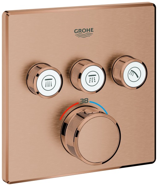 GROHE Thermostat Grohtherm SmartControl 29126 eckig FMS 3 ASV warm sunset geb., 29126DL0