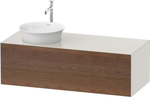 Duravit White Tulip Konsolenwaschtischunterbau wandhängend Amerikanischer Nussbaum & Nordic Weiß Mat