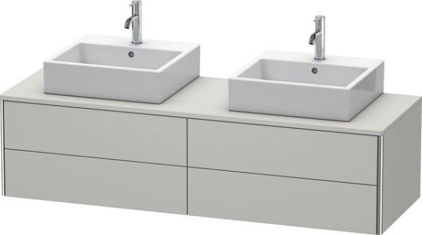 Duravit XSquare Konsolenwaschtischunterbau wandhängend Betongrau Matt 1600x548x400 mm - XS4917B07070