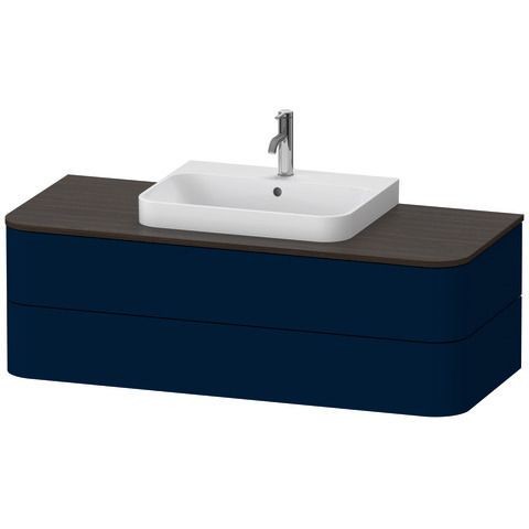 Duravit Happy D.2 Plus Konsolenwaschtischunterbau wandhängend Nachtblau Seidenmatt 1300x550x408 mm -