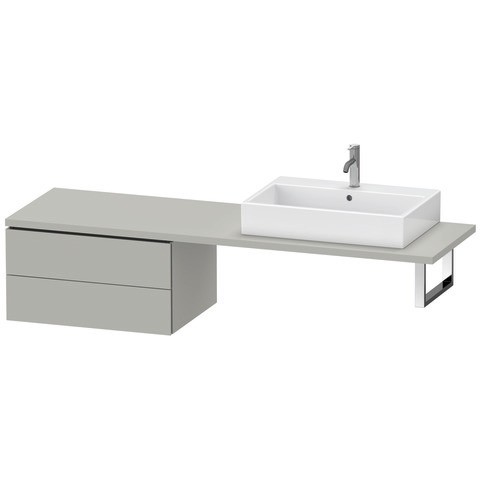 Duravit L-Cube Unterschrank für Konsole Betongrau Matt 720x547x400 mm - LC585900707