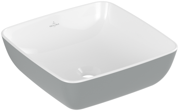 Villeroy & Boch Aufsatzwaschtisch Artis 4178 410x410mm, ohne Hahnloch ohne Überlauf Eckig French Lin