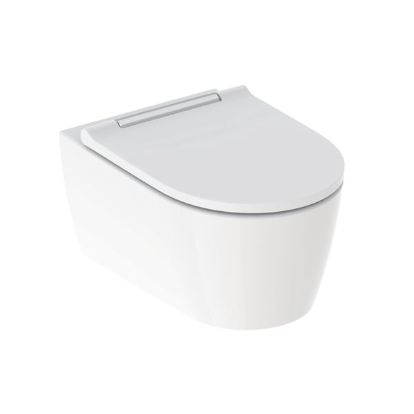 Geberit ONE Set Wand-WC mit WC-Sitz weiss/glanzverchromt, 500202011