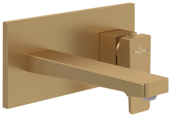 Villeroy & Boch Waschtischarmatur Archit.Square 230x110x224 mm m Push-Open-Ablaufgarnitur Brushed G