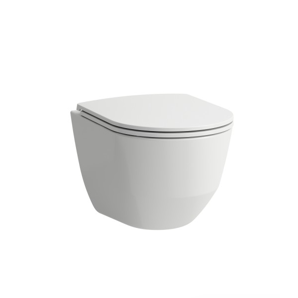 LAUFEN Wand-WC Compact LAUFEN Pro 360x490, weiß mit LCC, Tiefspüler, spülrandlos, 82096.5, 820965400