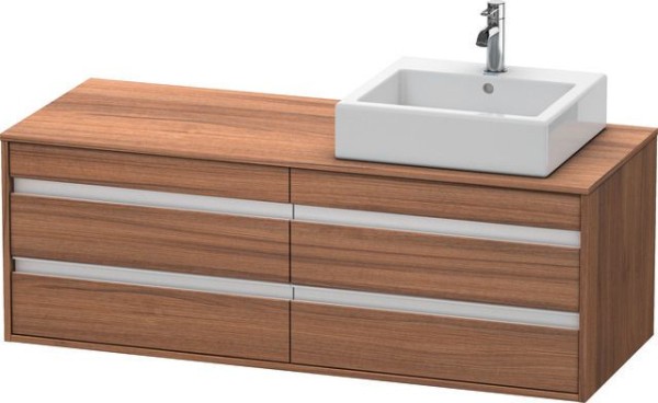 Duravit Ketho Konsolenwaschtischunterbau wandhängend Nussbaum Matt 1400x550x496 mm - KT6657R7979