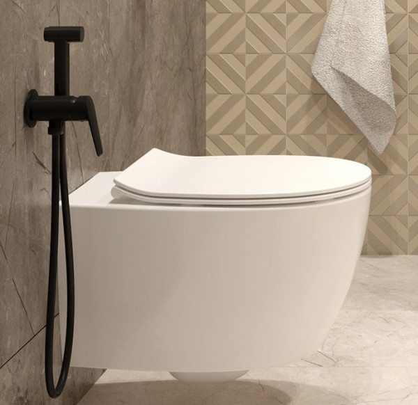 Neuesbad Serie 600 Wand-WC Set inklusive Sitz mit Absenkautomatik, spülrandlos, weiss