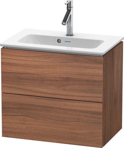 Duravit L-Cube Waschtischunterbau wandhängend Nussbaum Matt 620x391x550 mm - LC625607979