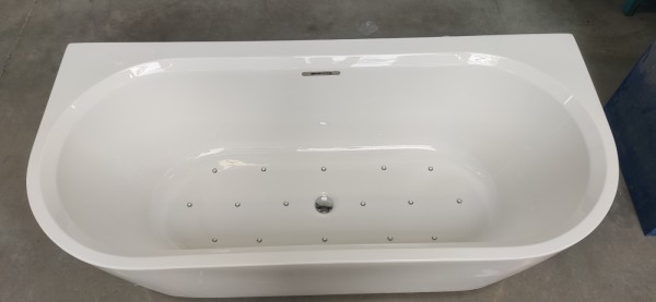 Riho wandstehende Badewanne Desire 180x84 B2W seidenmatt weiß/schwar, B089012220