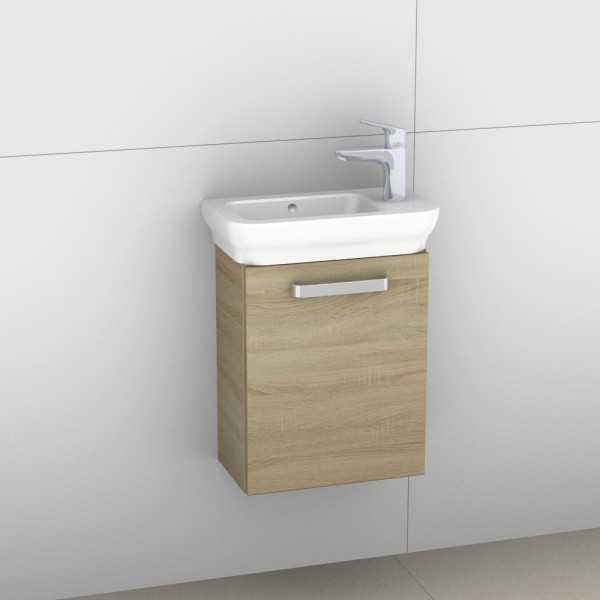 Artiqua 412 Waschtischunterschrank für Softmood T0551, Castello Eiche quer NB, 412-WUT-I37-R-7136-42