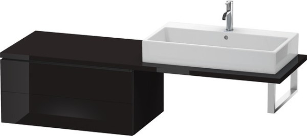 Duravit L-Cube Unterschrank für Konsole Schwarz Hochglanz 820x547x400 mm - LC583904040