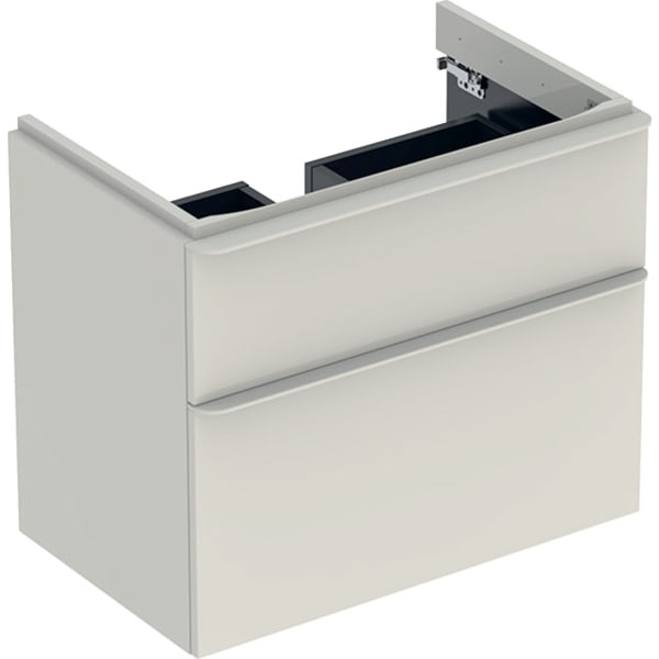 Geberit Smyle Square Unterschrank für Waschtisch, m. 2 Schubladen 73,4x61,7x47cm, sand-grau, 500353J