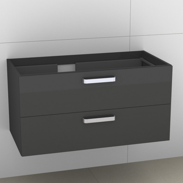 Artiqua 414 Waschtischunterschrank für Venticello 4134L2 Anthrazit Glanz, 414-WU2L-V107-7065-51