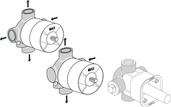 Ideal Standard Unterputz-Bausatz 1 für 4/3 Wegeumstellung