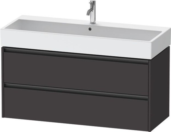 Duravit Ketho.2 Waschtischunterbau wandhängend Graphit Supermatt 1184x460x549 mm - K25279080800000