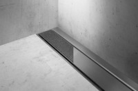 ESS Easy Drain Compact ESS Easy Drain Compact TAF Wall 130 cm, 50 mm Sperrwasserh., Befliesbar / Edelstahl Gebürstet, EDCOM