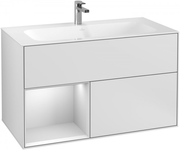 Villeroy & Boch Waschtischunterschrank Finion F03 996x591x498mm mit Regalelement , F030MTMT