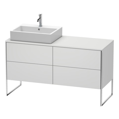 Duravit XSquare Konsolenwaschtischunterbau bodenstehend Weiß Seidenmatt 1400x548x778 mm - XS4923L363