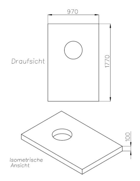Neuesbad Wannenträger für Hoesch NIAS 100x180x1,5