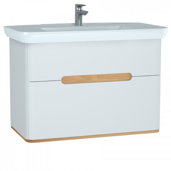 Vitra Sento Set 98 cm, 2 Laden, Weiß Matt, 60826