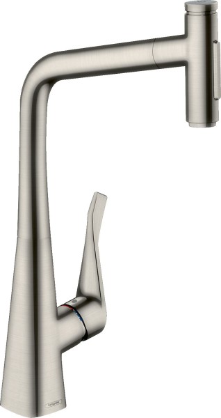 Hansgrohe Spültischmischer 320 Select 2jet sBox Ausziehbrause M7117-H320 edelstahl-optik, 73816800