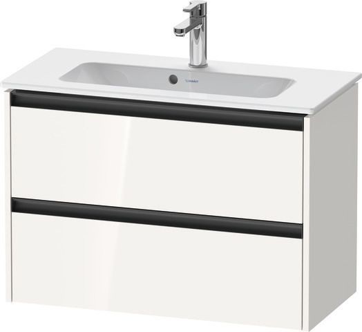 Duravit Ketho.2 Waschtischunterbau wandhängend Weiß Hochglanz 810x390x549 mm - K25256022220000