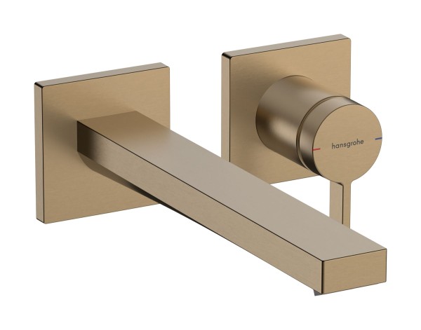 Hansgrohe 2-Loch Waschtischmischer Unterputz Tecturis E F-Set 225 mm Auslauf, brushed bronze, 730511