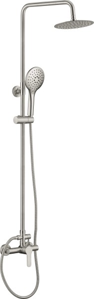Neuesbad Serie 250 3-Funktionen Duschsäule mit Armatur, Edelstahl