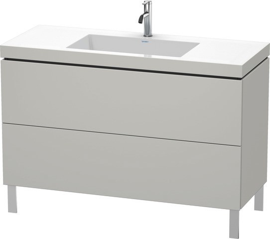 Duravit L-Cube c-bonded Set bodenstehend Betongrau Matt 1200x480x698 mm - LC6939O0707