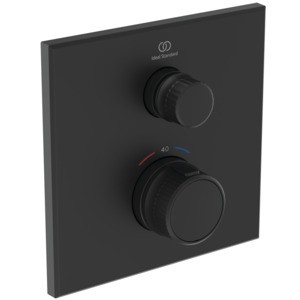 Ideal Standard Brausethermostat Unterputz Ceratherm Navigo 1 Verbraucher Eckig Silk Black, A7301XG