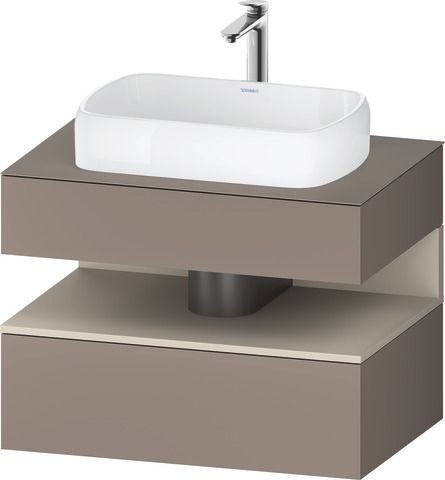 Duravit Qatego Konsolenwaschtischunterbau wandhängend Basalt Matt 800x550x600 mm - QA4730083430010