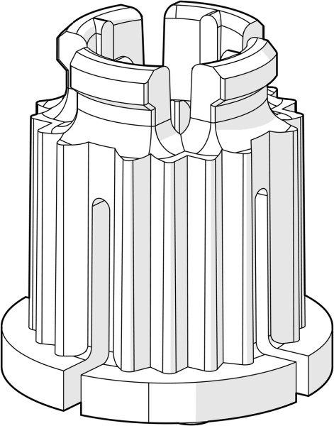 Hansa Rastbuchse weiss, 59910235