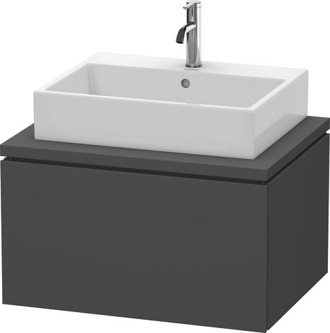 Duravit L-Cube Konsolenwaschtischunterbau wandhängend Graphit Matt 720x547x400 mm - LC581104949