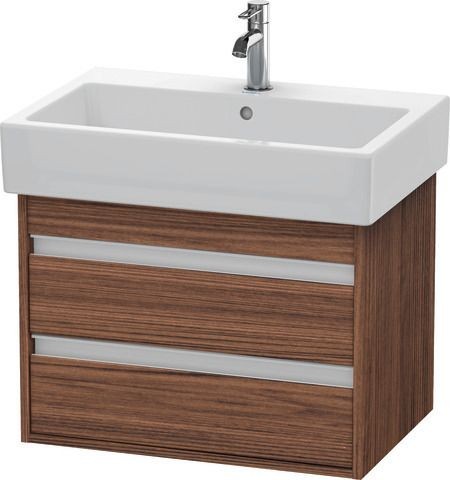 Duravit Ketho Waschtischunterbau wandhängend Nussbaum dunkel Matt 650x440x480 mm - KT662402121