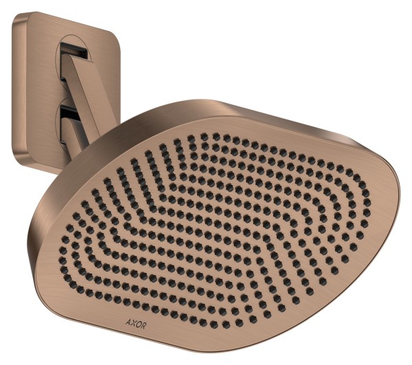 Hansgrohe AXOR ShowerSphere Kopfbrause 370/220 2jet EcoSmart mit beweglichem Brausearm, Brushed Red