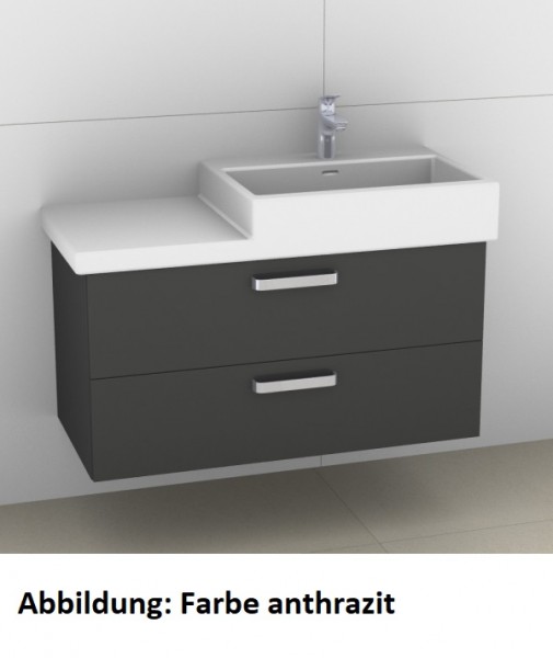 Artiqua 415 Waschtischunterschrank für Living City 818431 Quarzgrau Hochglanz Select, 415-WU2L-L15-7