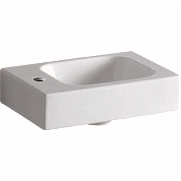 Geberit Handwaschbecken iCon, Hahnloch links, B: 380, T: 280 mm, 124836600, weiss mit Kera