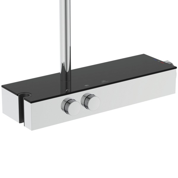 Ideal Standard Duschsystem m.Brausethermostat Solos, mit LED-Leuchtring Chrom, A7881AA